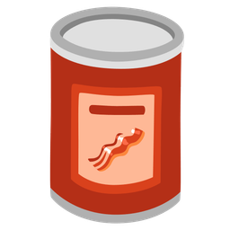 bacon and canned food