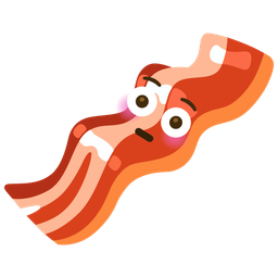 bacon and flushed face