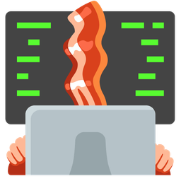 bacon and laptop