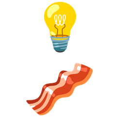 bacon and light bulb