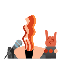 bacon and microphone