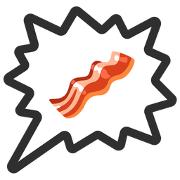 bacon and right anger bubble