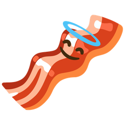 Bacon and Smiling face with halo