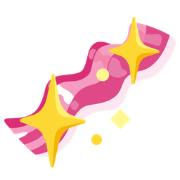 bacon and sparkling heart