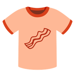 bacon and t-shirt
