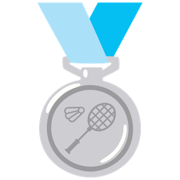 badminton and 2nd place medal