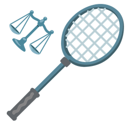 badminton and balance scale