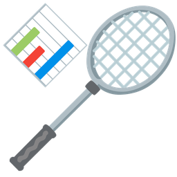 badminton and bar chart