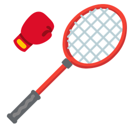 badminton and boxing glove