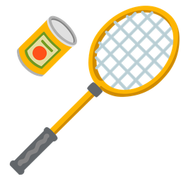badminton and canned food