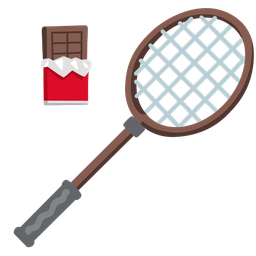 badminton and chocolate bar