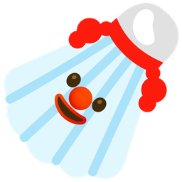 badminton and clown face
