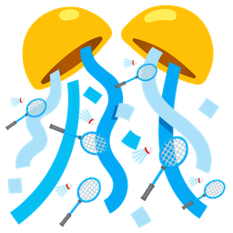 badminton and confetti ball