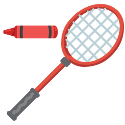 badminton and crayon
