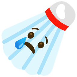 badminton and crying face