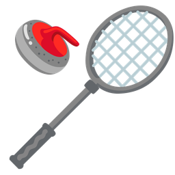 badminton and curling stone