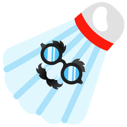 badminton and disguised face