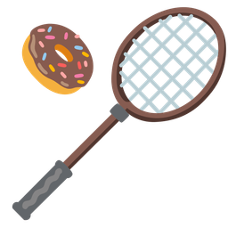 badminton and doughnut