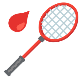 badminton and drop of blood