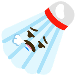 badminton and face exhaling