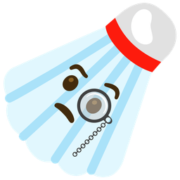 badminton and face with monocle