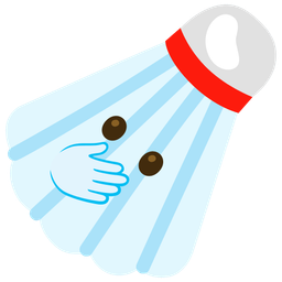 badminton and face with open eyes and hand over mouth