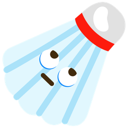 badminton and face with rolling eyes