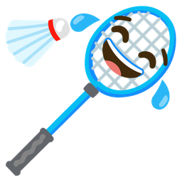 Badminton and Face with tears of joy