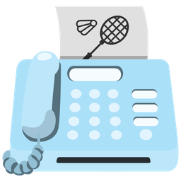 badminton and fax machine
