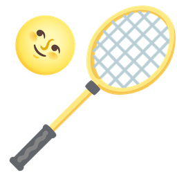 badminton and full moon face
