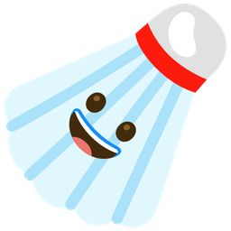 Badminton and Grinning face