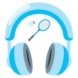 badminton and headphone
