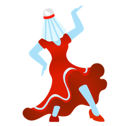 badminton and high-heeled shoe