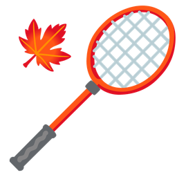 badminton and maple leaf