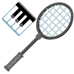 badminton and musical keyboard