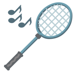 badminton and musical notes