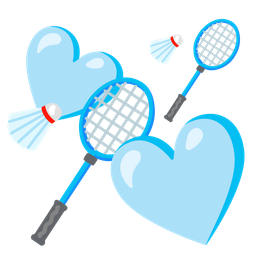 badminton and revolving hearts