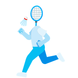 badminton and running shoe