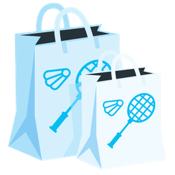 badminton and shopping bags