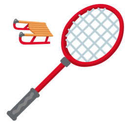 badminton and sled