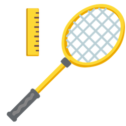 badminton and straight ruler