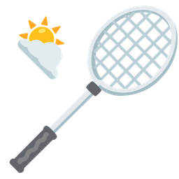 badminton and sun behind cloud
