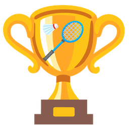 badminton and trophy