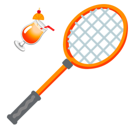 badminton and tropical drink