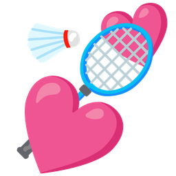 badminton and two hearts