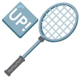 badminton and UP! button