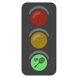 badminton and vertical traffic light