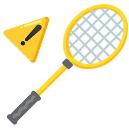 badminton and warning