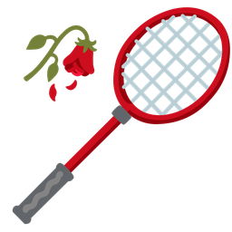 badminton and wilted flower