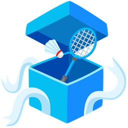badminton and wrapped gift
